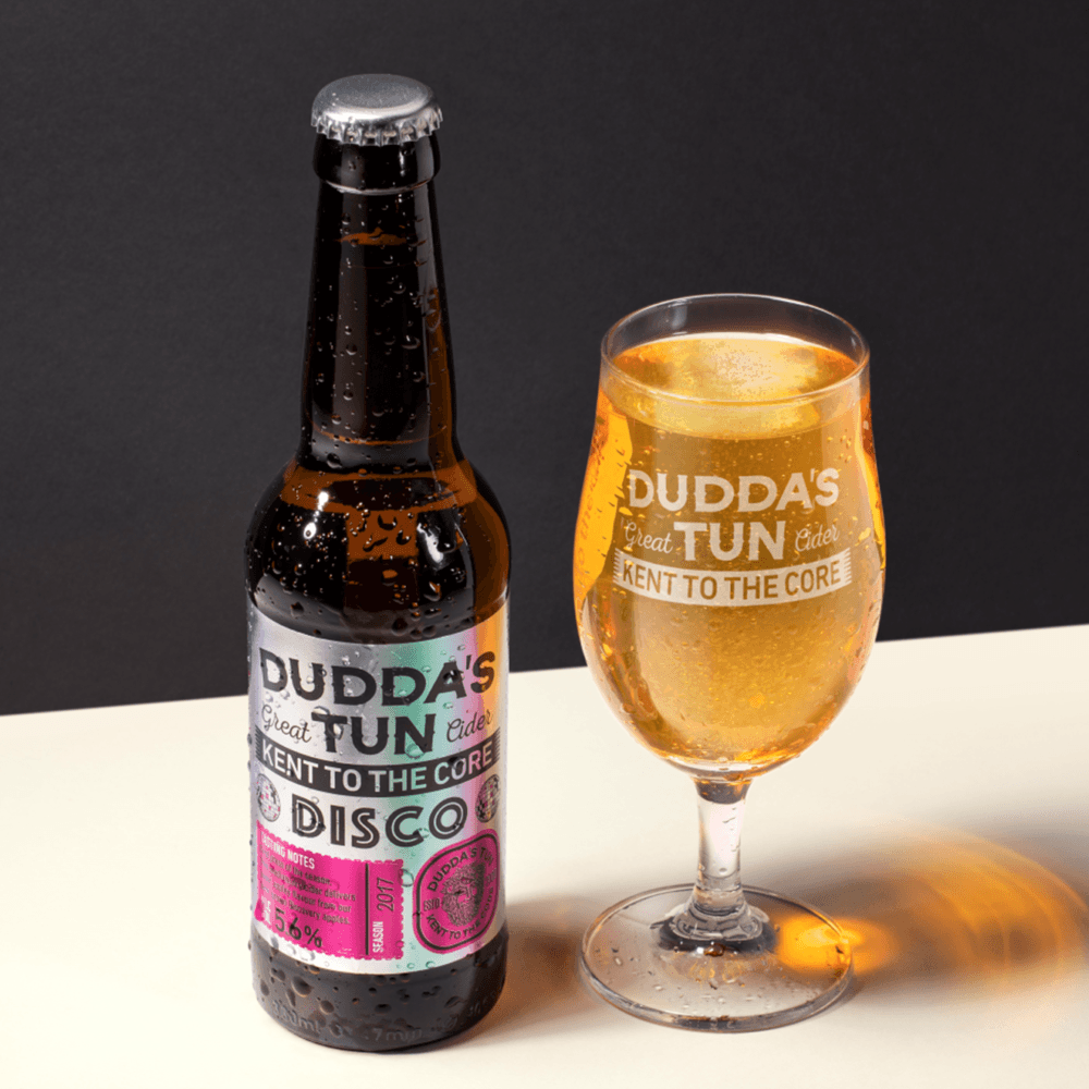 Duddas Tun Disco bottle and glass