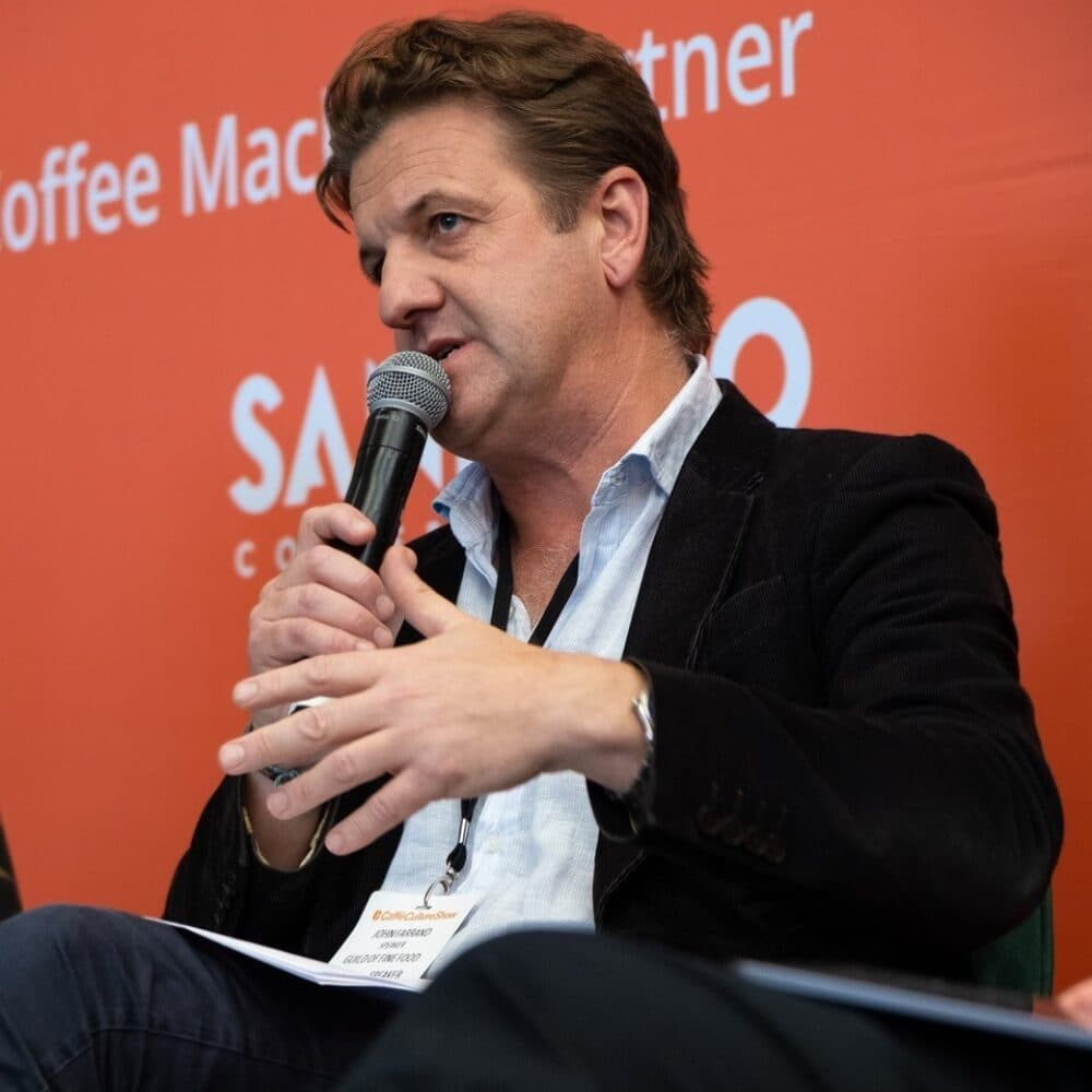 John Farand on a panel